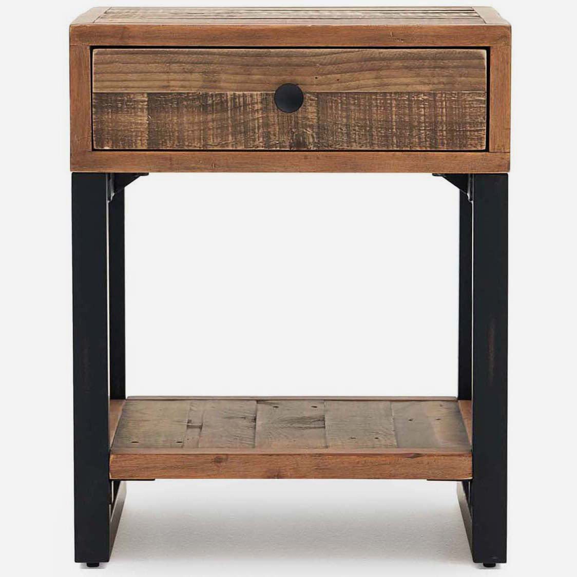 Detroit Side Table - Lamp Table Oaklands & Rustic Natural Finish Side Tables Sterling Home 1