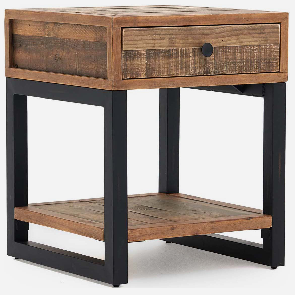 Detroit Side Table - Lamp Table Oaklands & Rustic Natural Finish Side Tables Sterling Home 4