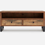 Detroit TV Unit - Small TV Unit Oaklands & Rustic Natural Finish Tables Sterling Home 1