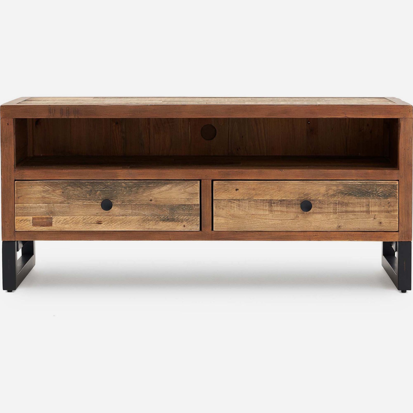 Detroit TV Unit - Small TV Unit Oaklands & Rustic Natural Finish TV Units Sterling Home 1