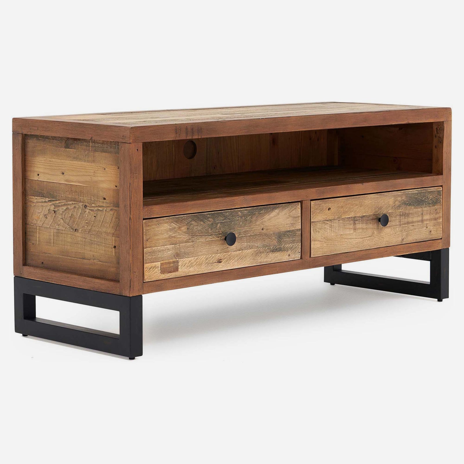 Detroit TV Unit - Small TV Unit Oaklands & Rustic Natural Finish TV Units Sterling Home 4