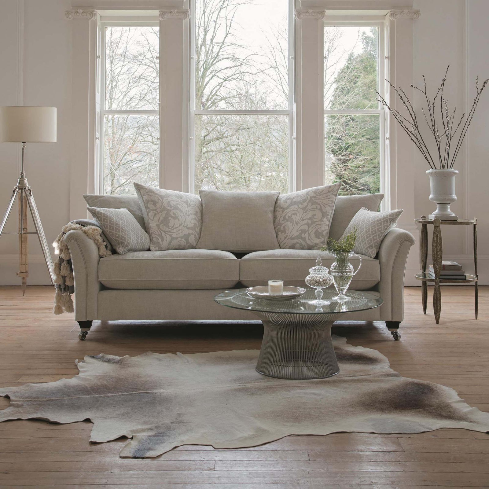 Parker Knoll Devonshire 4 Seater Standard Back Sofa - Grand Sofa - Formal Back Grade A 4 Seater Sofas Sterling Home 2