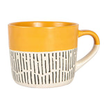 Dash Two Tone Yellow Mug - Two Tone Dash Mustard Mug Sterling Home 3