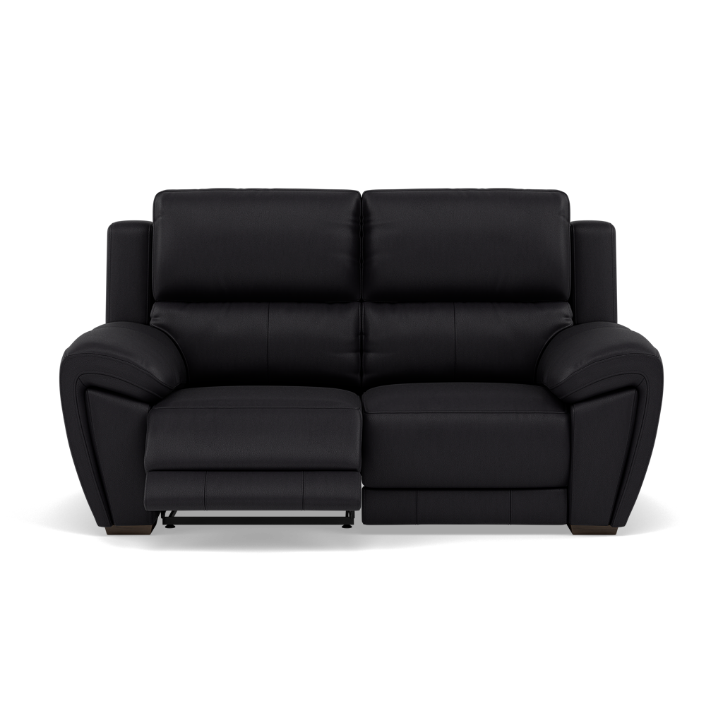 Echo 2 Seater Recliner Sofa - 2 Seater 2 Power Recliners Cat 25S - Power Recliner Power Footrest Headrest & USB 2 Seater Sofas Sterling Home 14 NCS-023C BLACK