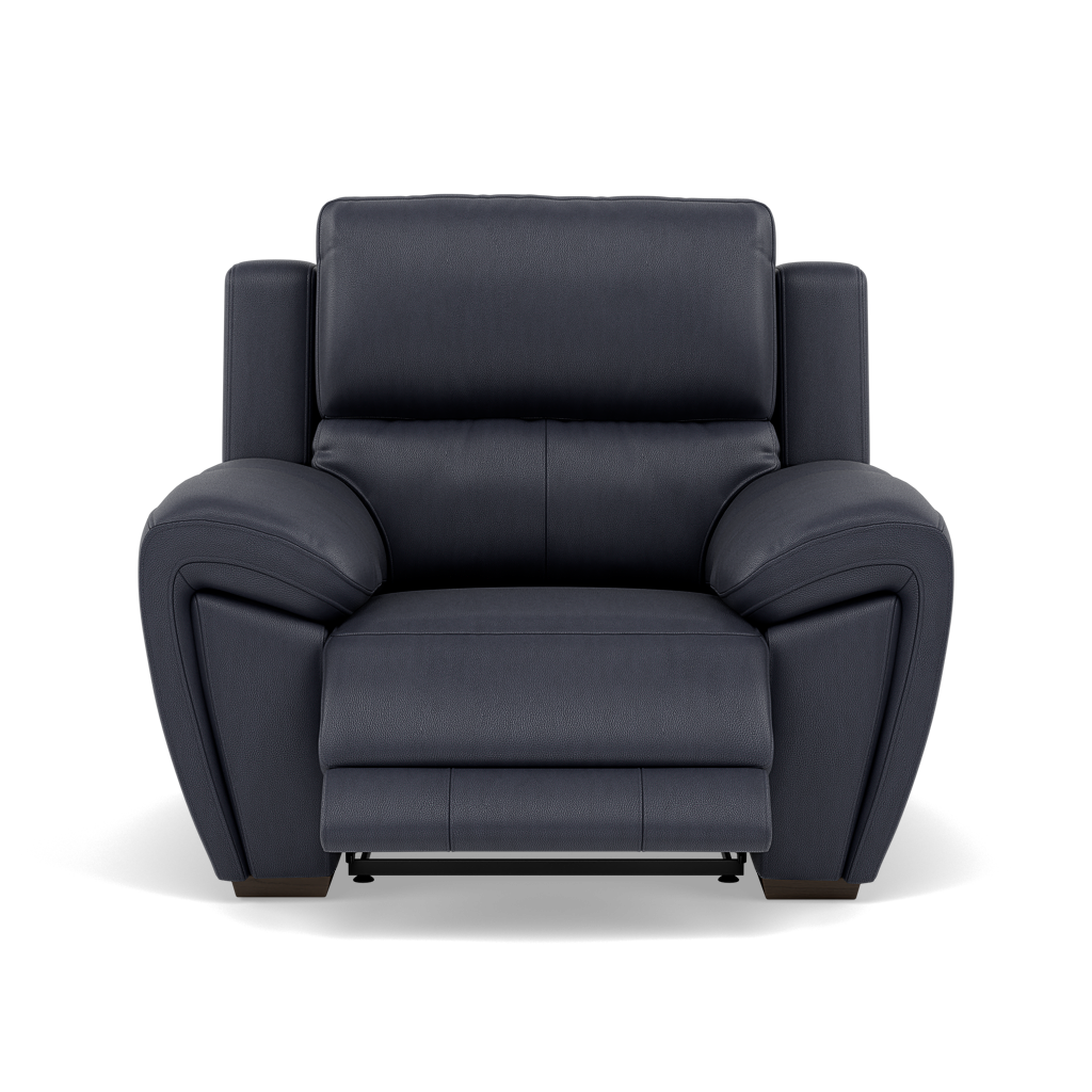 Echo Recliner Armchair - Power Recliner Chair Lumber Support Cat 25S - Power with Power Lumbar & USB Sterling Home 1 NCS-036C NAVY BLUE