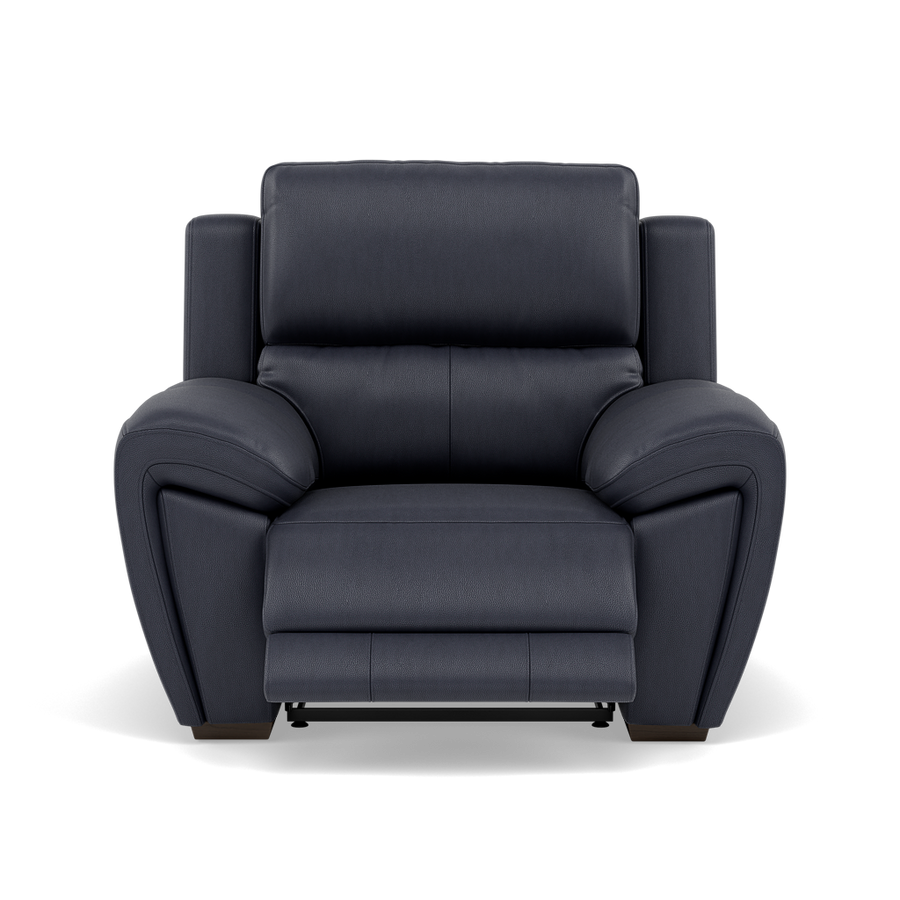 Echo Recliner Armchair - Power Recliner Chair Lumber Support Cat 25S - Power with Power Lumbar & USB Sterling Home 1 NCS-036C NAVY BLUE