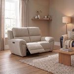 Echo 2 Seater Recliner Sofa - 2 Seater 2 Power Recliners Fabric - Power Recliner Power Footrest Headrest & USB 2 Seater Sofas Sterling Home 2