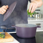 MasterClass Purple Cast Aluminium Small Casserole Dish - MC Cast Alu Casserole Dish 2.5L Purple Sterling Home 2