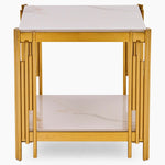 Empoli Side Table - End Table Sintered Stone / Chrome Gold Tables Sterling Home 1