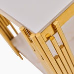 Empoli Side Table - End Table Sintered Stone / Chrome Gold Tables Sterling Home 4