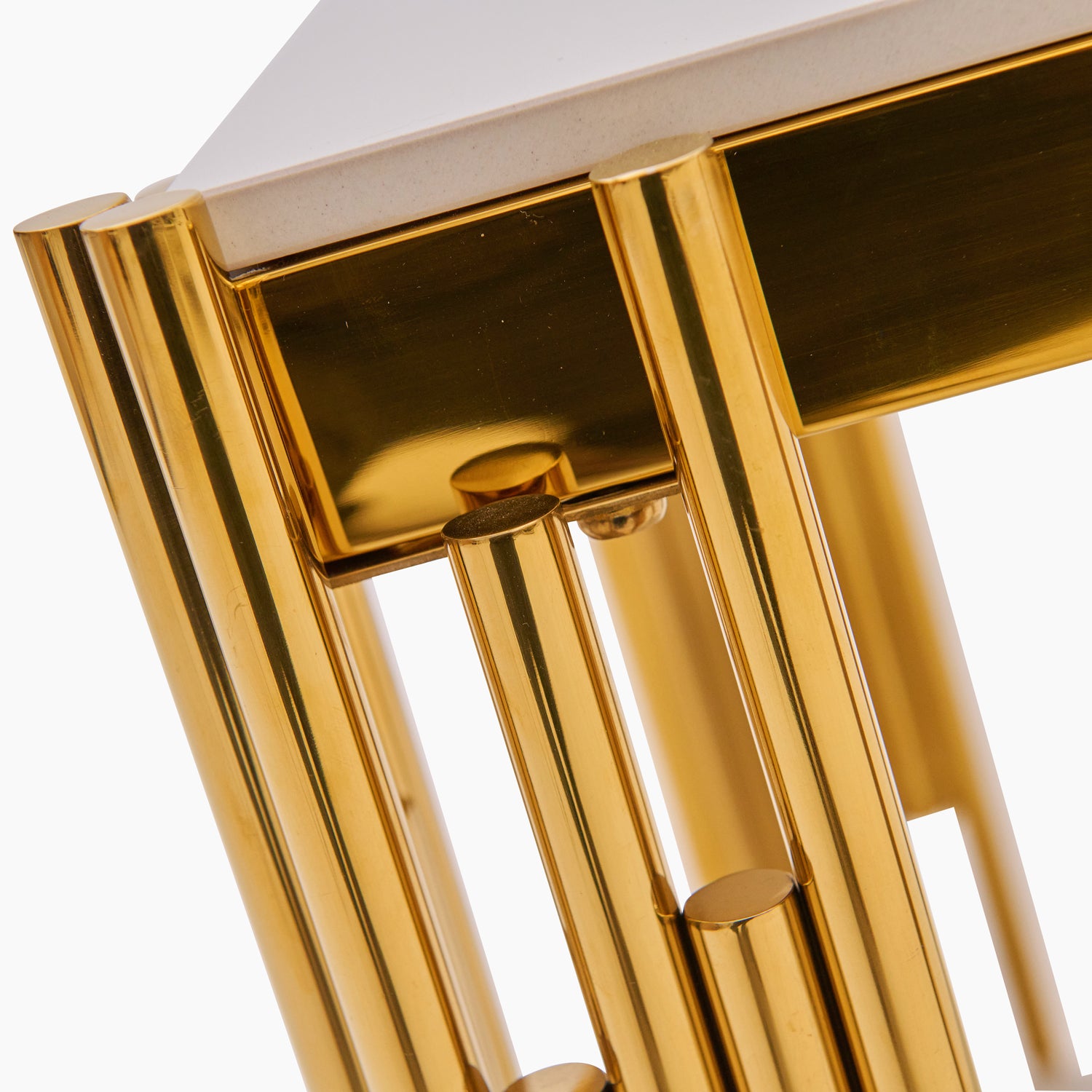 Empoli Side Table - End Table Sintered Stone / Chrome Gold Tables Sterling Home 6