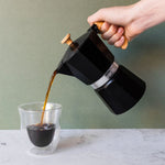 La Cafetiere Black 6 Cup Expresso Maker - LC Espresso Maker 6 Cup Black Wood Handle Sterling Home 1