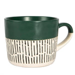 Dash Two Tone Green Mug - Two Tone Dash Sage Mug Sterling Home 3