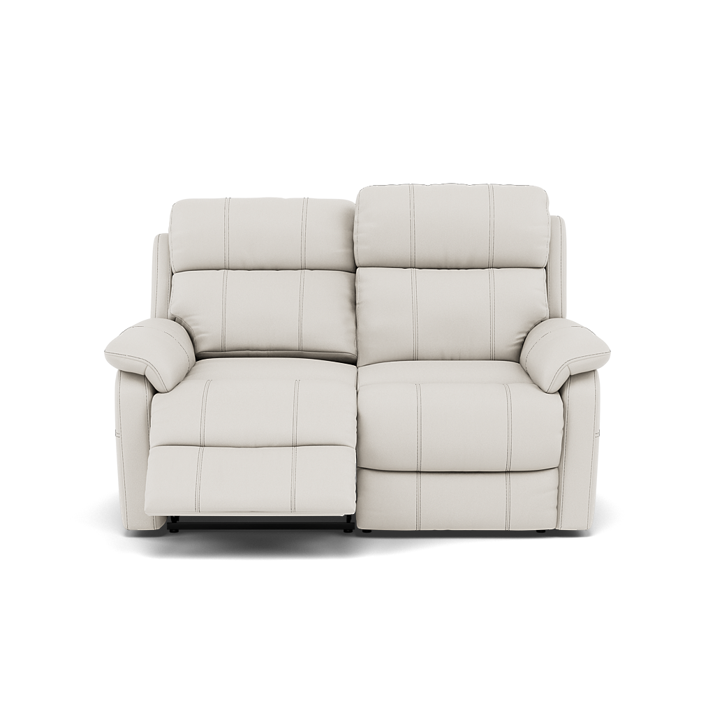 Fara 2 Seater Recliner Sofa - 2 Seater with 2 Power Recliners Cat 25S - Power Recliner with USB Sterling Home 3 NCS-744D STAR WHITE