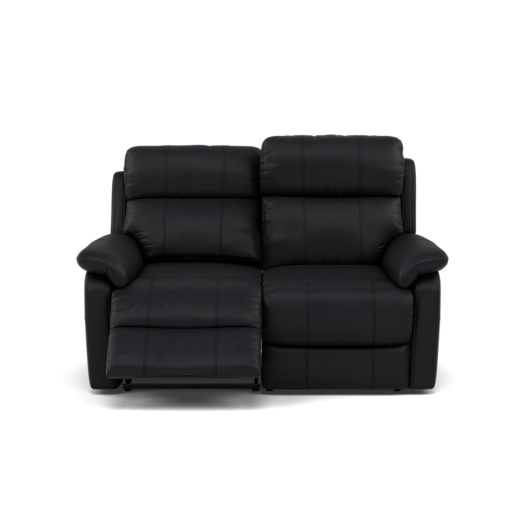 Fara 2 Seater Recliner Sofa - 2 Seater with 2 Power Recliners Cat 25S - Power Recliner with USB Sterling Home 13 NCS-023C BLACK