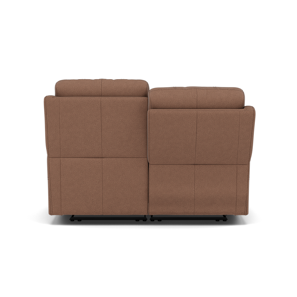 Fara 2 Seater Recliner Sofa - 2 Seater with 2 Power Recliners Fabric - Power Recliner with USB — BFA-BLJ-04 TOBACCO, gallery image 2