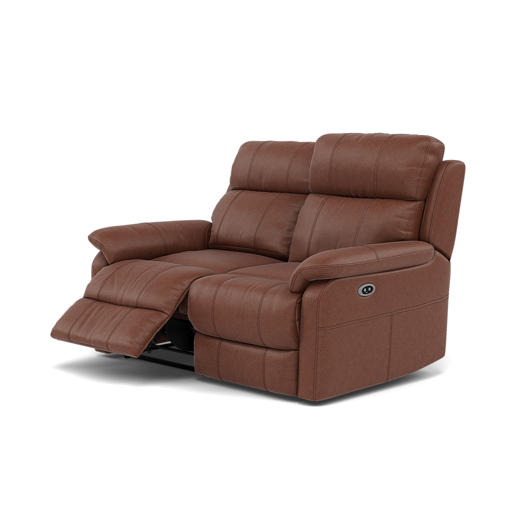 Fara 2 Seater Recliner Sofa - 2 Seater with 2 Power Recliners Fabric - Power Recliner with USB — BFA-BLJ-05 HAZELNUT, gallery image 3