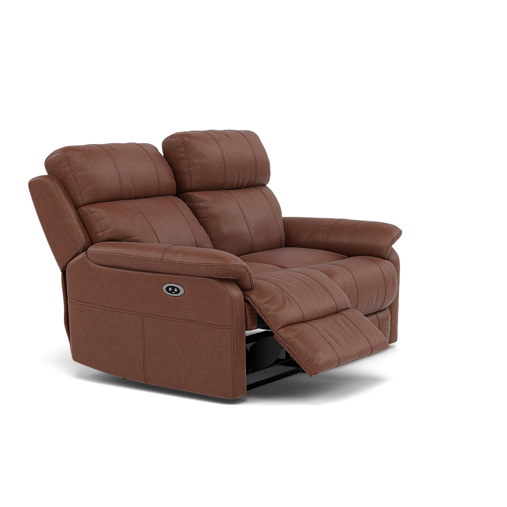 Fara 2 Seater Recliner Sofa - 2 Seater with 2 Power Recliners Fabric - Power Recliner with USB — BFA-BLJ-05 HAZELNUT, gallery image 1
