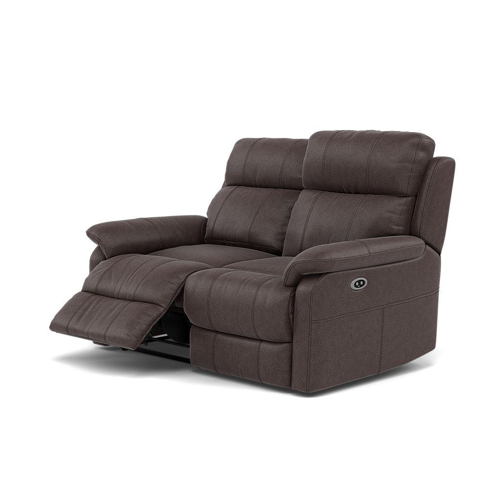 Fara 2 Seater Recliner Sofa - 2 Seater with 2 Power Recliners Fabric - Power Recliner with USB — BFA-BLJ-088 CHARCOAL GREY, gallery image 3