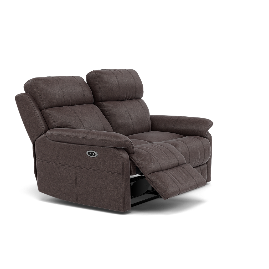 Fara 2 Seater Recliner Sofa - 2 Seater with 2 Power Recliners Fabric - Power Recliner with USB — BFA-BLJ-088 CHARCOAL GREY, gallery image 1