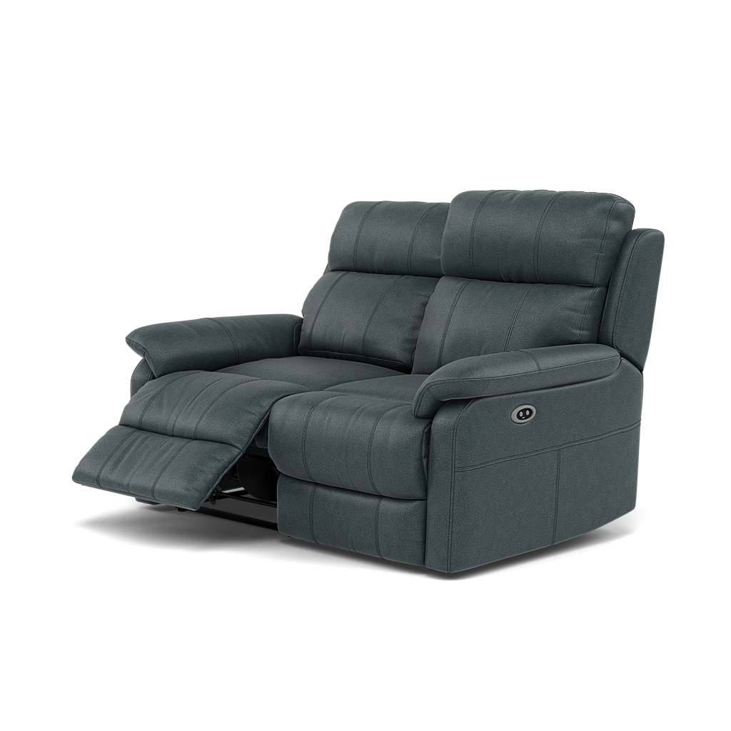Fara 2 Seater Recliner Sofa - 2 Seater with 2 Power Recliners Fabric - Power Recliner with USB — BFA-BLJ-2047 LAKE GREEN, gallery image 3