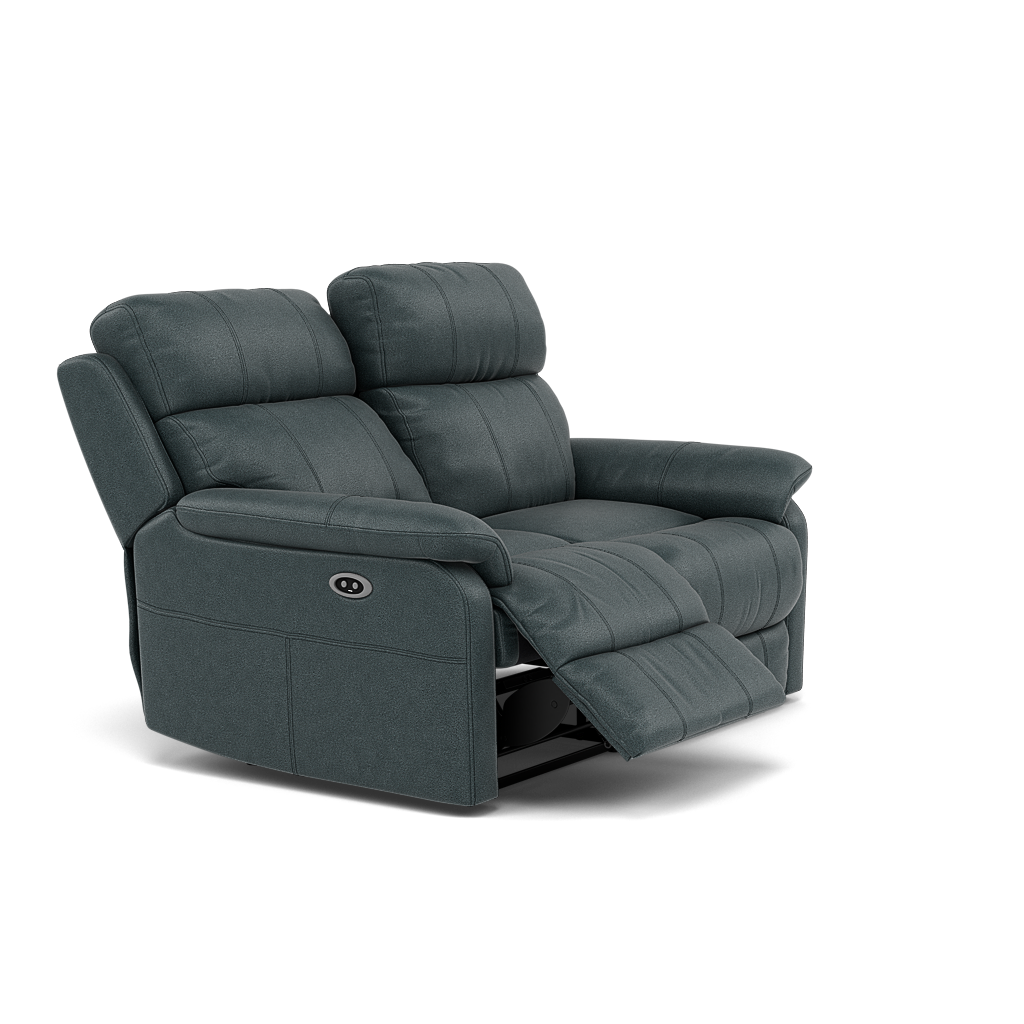 Fara 2 Seater Recliner Sofa - 2 Seater with 2 Power Recliners Fabric - Power Recliner with USB — BFA-BLJ-2047 LAKE GREEN, gallery image 1