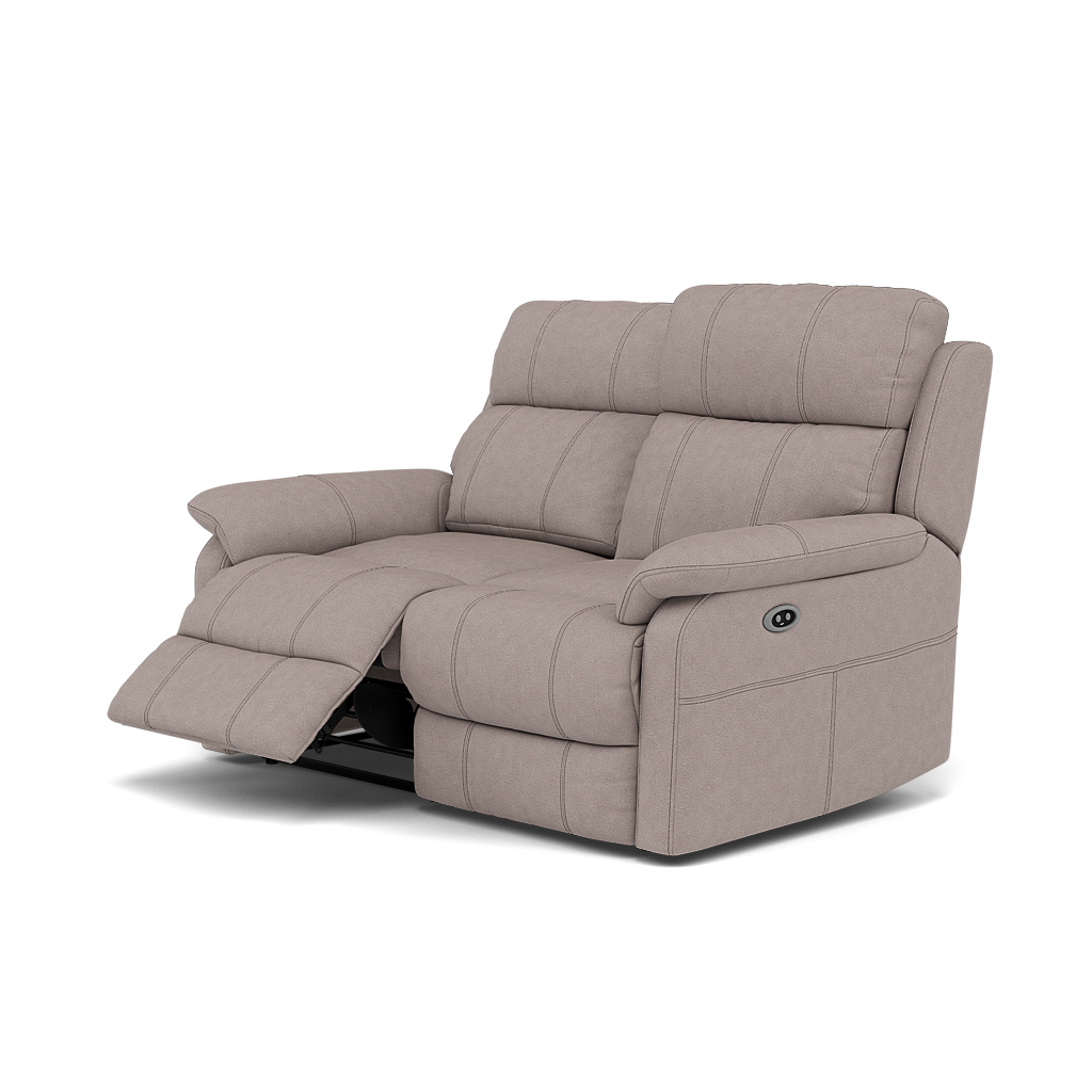 Fara 2 Seater Recliner Sofa - 2 Seater with 2 Power Recliners Fabric - Power Recliner with USB — BFA-BLJ-22 DOVE GREY, gallery image 3