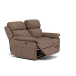Fara 2 Seater Recliner Sofa - 2 Seater with 2 Power Recliners Fabric - Power Recliner with USB — BFA-MAD-05 DARK TAUPE, gallery image 1