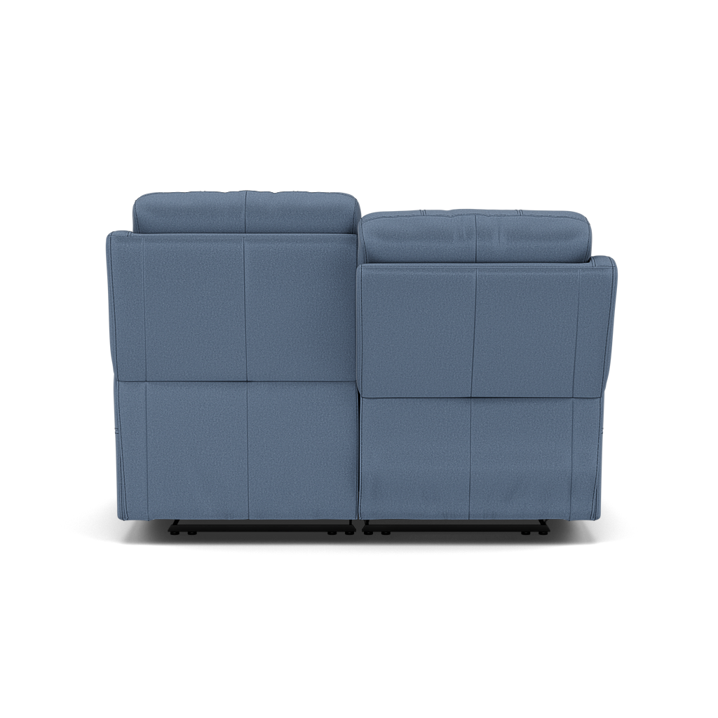 Fara 2 Seater Recliner Sofa - 2 Seater with 2 Power Recliners Fabric - Power Recliner with USB — BFA-MAD-08 PACIFIC BLUE, gallery image 2