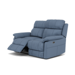 Fara 2 Seater Recliner Sofa - 2 Seater with 2 Power Recliners Fabric - Power Recliner with USB — BFA-MAD-08 PACIFIC BLUE, gallery image 3