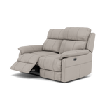 Fara 2 Seater Recliner Sofa - 2 Seater with 2 Power Recliners Fabric - Power Recliner with USB — BFAMAD-02 SILVER GREY, gallery image 3
