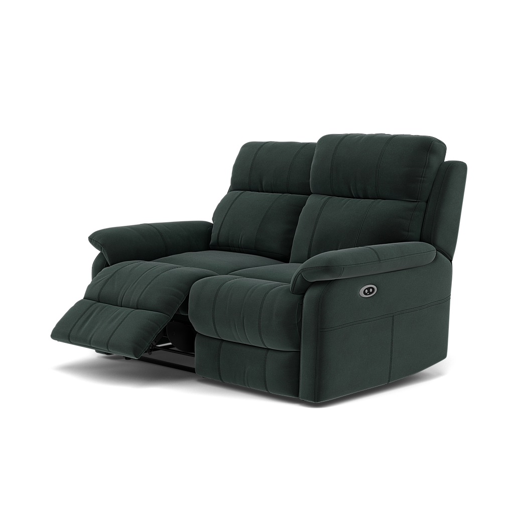 Fara 2 Seater Recliner Sofa - 2 Seater with 2 Power Recliners Fabric - Power Recliner with USB — FAB-MEG-21  CHARCOAL GREY, gallery image 3