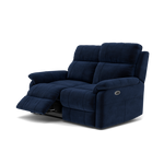 Fara 2 Seater Recliner Sofa - 2 Seater with 2 Power Recliners Fabric - Power Recliner with USB — FAB-MEG-28  NAVY, gallery image 3