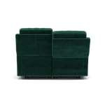 Fara 2 Seater Recliner Sofa - 2 Seater with 2 Power Recliners Fabric - Power Recliner with USB — FAB-MEG-37  EMERALD GREEN, gallery image 2