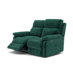 Fara 2 Seater Recliner Sofa - 2 Seater with 2 Power Recliners Fabric - Power Recliner with USB — FAB-MEG-37  EMERALD GREEN, gallery image 3