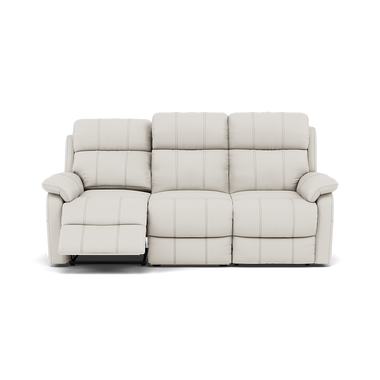 Fara 3 Seater Recliner Sofa - 3 Seater with 2 Power Recliners Cat 25S - Power Recliner with USB Sofas Sterling Home 3 NCS-744D STAR WHITE