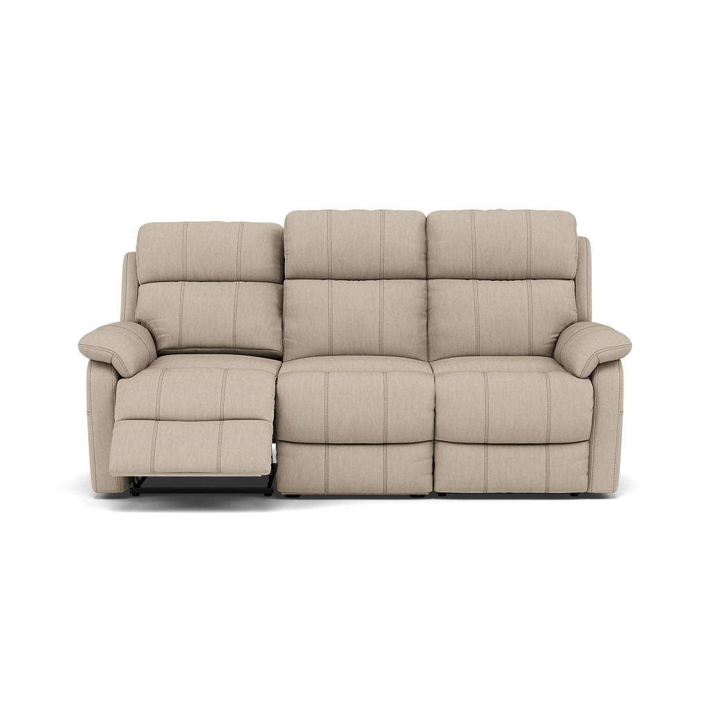 Fara 3 Seater Recliner Sofa - 3 Seater with 2 Power Recliners Cat 25S - Power Recliner with USB Sofas Sterling Home 10 NCS-039C PEBBLE