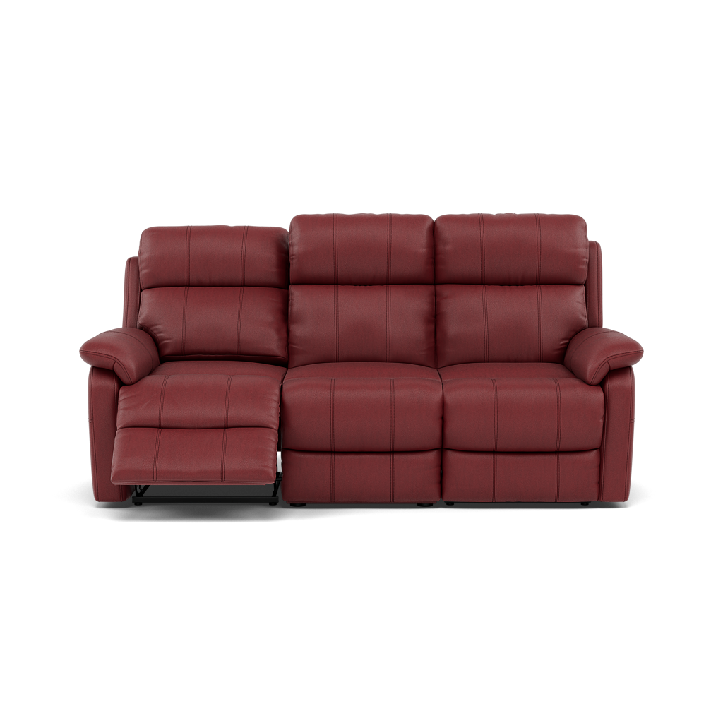 Fara 3 Seater Recliner Sofa - 3 Seater with 2 Power Recliners Cat 25S - Power Recliner with USB Sofas Sterling Home 1 NCS-854C RUSTIC RED