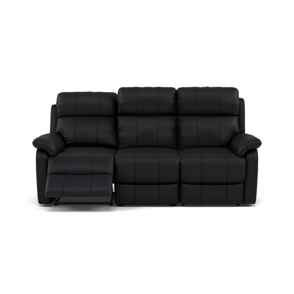 Fara 3 Seater Recliner Sofa - 3 Seater with 2 Power Recliners Cat 25S - Power Recliner with USB Sofas Sterling Home 13 NCS-023C BLACK