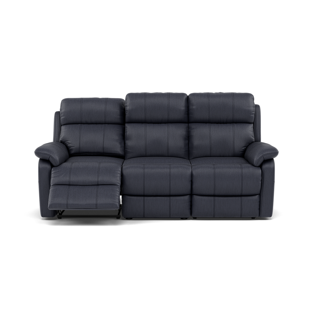 Fara 3 Seater Recliner Sofa - 3 Seater with 2 Power Recliners Cat 25S - Power Recliner with USB Sofas Sterling Home 15 NCS-036C NAVY BLUE