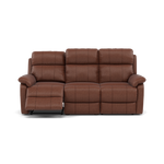 Fara 3 Seater Recliner Sofa - 3 Seater with 2 Power Recliners Fabric - Power Recliner with USB 3 Seater Sofas Sterling Home 7 BFA-BLJ-05 HAZELNUT