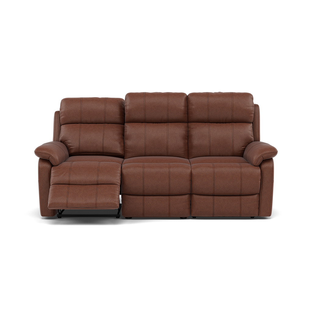 Fara 3 Seater Recliner Sofa - 3 Seater with 2 Power Recliners Fabric - Power Recliner with USB 3 Seater Sofas Sterling Home 7 BFA-BLJ-05 HAZELNUT