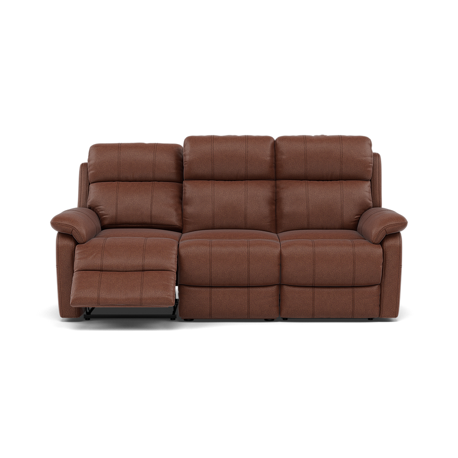 Fara 3 Seater Recliner Sofa - 3 Seater with 2 Power Recliners Fabric - Power Recliner with USB Sterling Home 1 BFA-BLJ-05 HAZELNUT