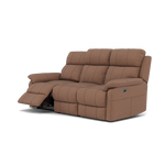 Fara 3 Seater Recliner Sofa - 3 Seater with 2 Power Recliners Fabric - Power Recliner with USB — BFA-BLJ-04 TOBACCO, gallery image 3