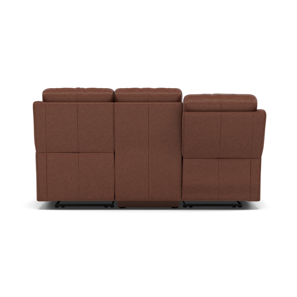 Fara 3 Seater Recliner Sofa - 3 Seater with 2 Power Recliners Fabric - Power Recliner with USB — BFA-BLJ-05 HAZELNUT, gallery image 2