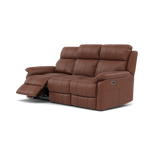 Fara 3 Seater Recliner Sofa - 3 Seater with 2 Power Recliners Fabric - Power Recliner with USB — BFA-BLJ-05 HAZELNUT, gallery image 3