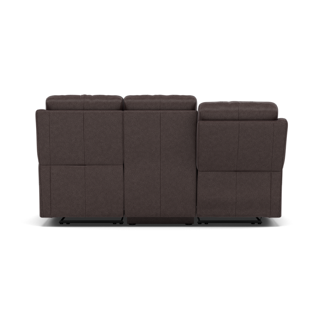 Fara 3 Seater Recliner Sofa - 3 Seater with 2 Power Recliners Fabric - Power Recliner with USB — BFA-BLJ-088 CHARCOAL GREY, gallery image 2
