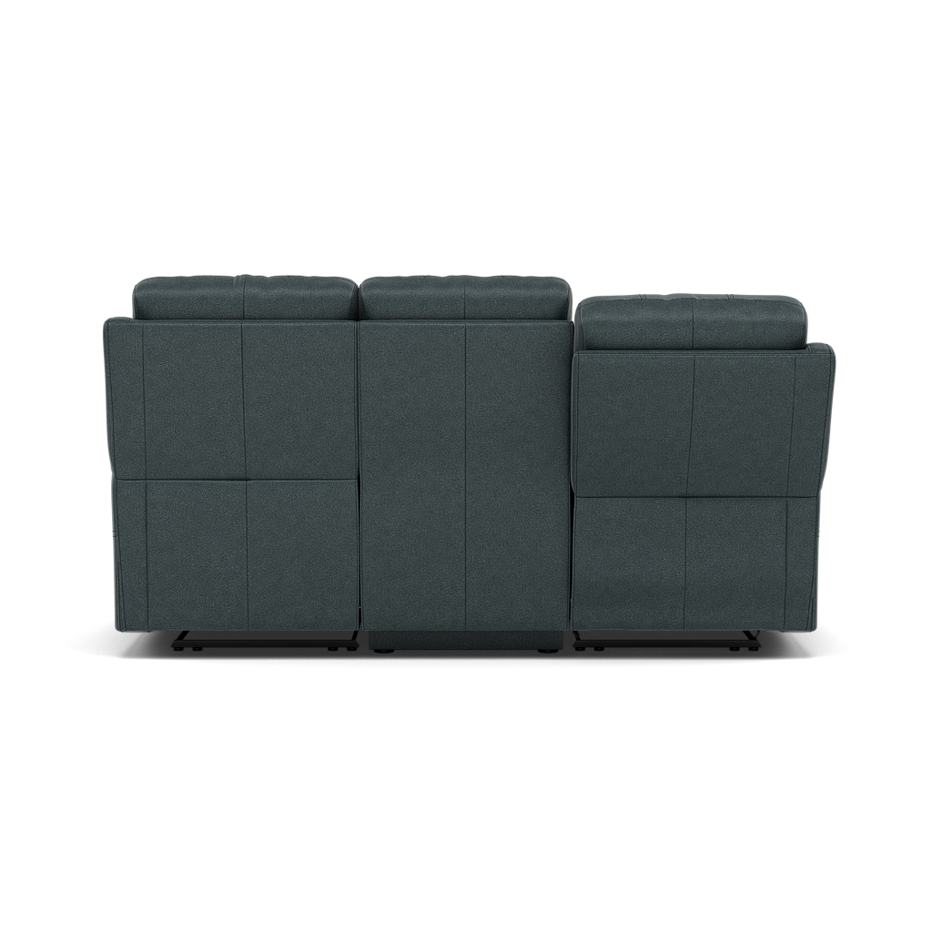 Fara 3 Seater Recliner Sofa - 3 Seater with 2 Power Recliners Fabric - Power Recliner with USB — BFA-BLJ-2047 LAKE GREEN, gallery image 2