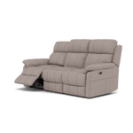 Fara 3 Seater Recliner Sofa - 3 Seater with 2 Power Recliners Fabric - Power Recliner with USB — BFA-BLJ-22 DOVE GREY, gallery image 3