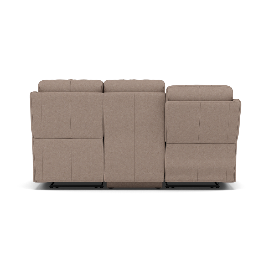 Fara 3 Seater Recliner Sofa - 3 Seater with 2 Power Recliners Fabric - Power Recliner with USB — BFA-BLJ-946 SILVER GREY, gallery image 2